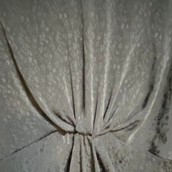 H&M Black Floral Jacquard Knot-Front Women's Midi Dress Size L - Picture 3 of 8